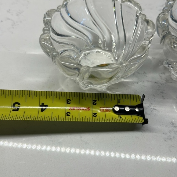 MIKASA Peppermint Clear Crystal Swirl Scalloped Edge Bowl Candy Candle D… - Picture 4 of 7